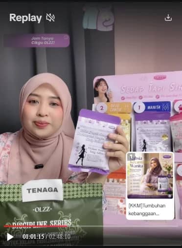 Techwide host presenting wellness products on TikTok Live
